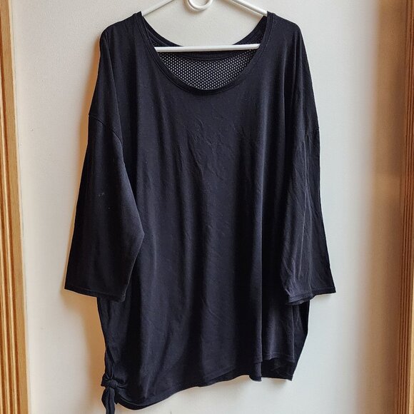 Target Black Side Knot Mesh Back Short Sleeve Jersey Size 3X - Picture 7 of 14